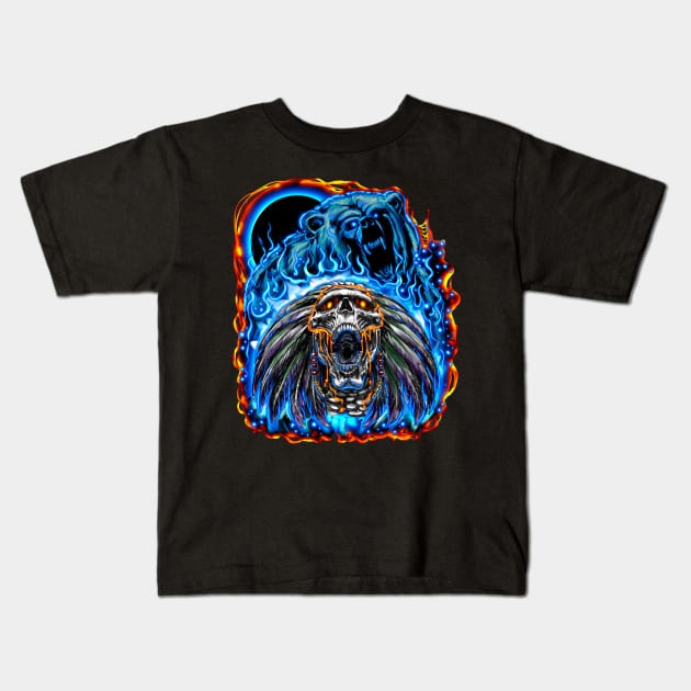 Spirit Of The Bear Kids T-Shirt by Shawnsonart